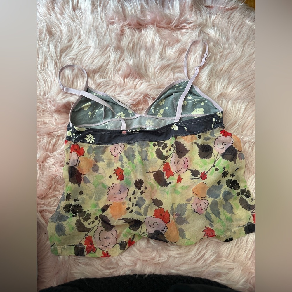 Calvin Klein Floral Mesh Camisole Top - size S - VGUC - Picture 3 of 4